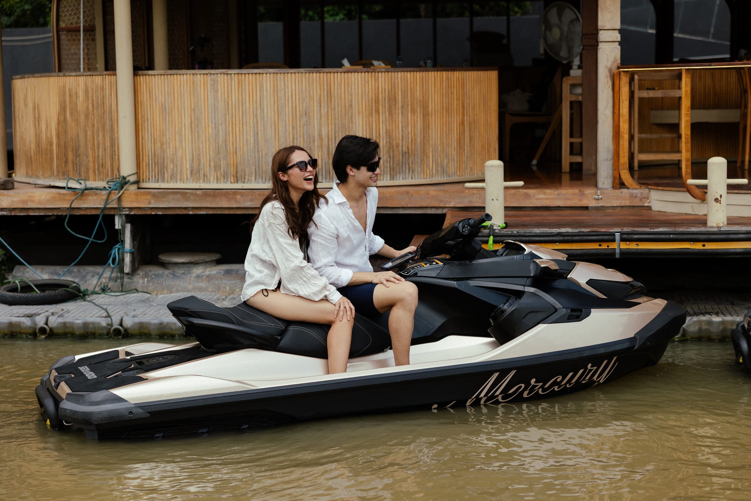 ท่าเรือยามเย็น — Mercury GT jet ski Ayutthaya (10)